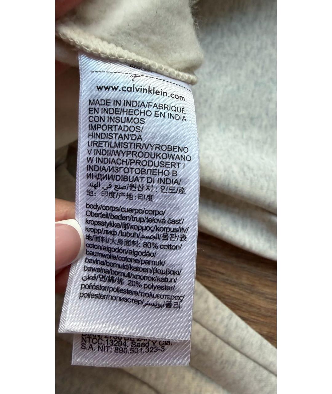 CALVIN KLEIN Бежевый хлопковый спортивные костюмы, фото 6