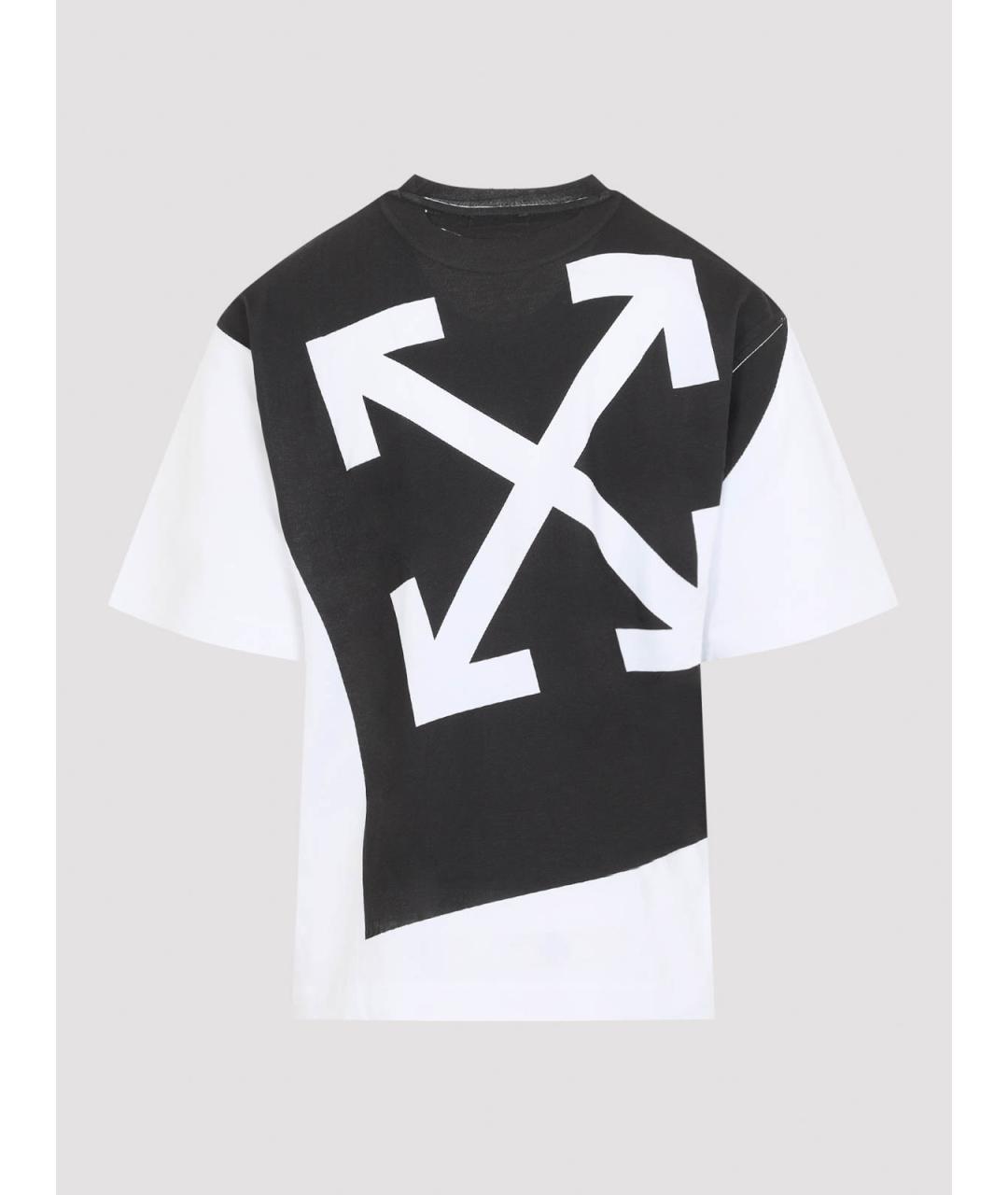 OFF-WHITE Белая хлопковая футболка, фото 2