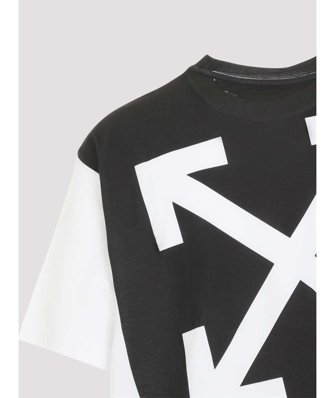 OFF-WHITE Белая хлопковая футболка, фото 3