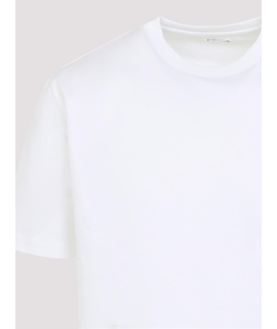 KITON Белая хлопковая футболка, фото 3