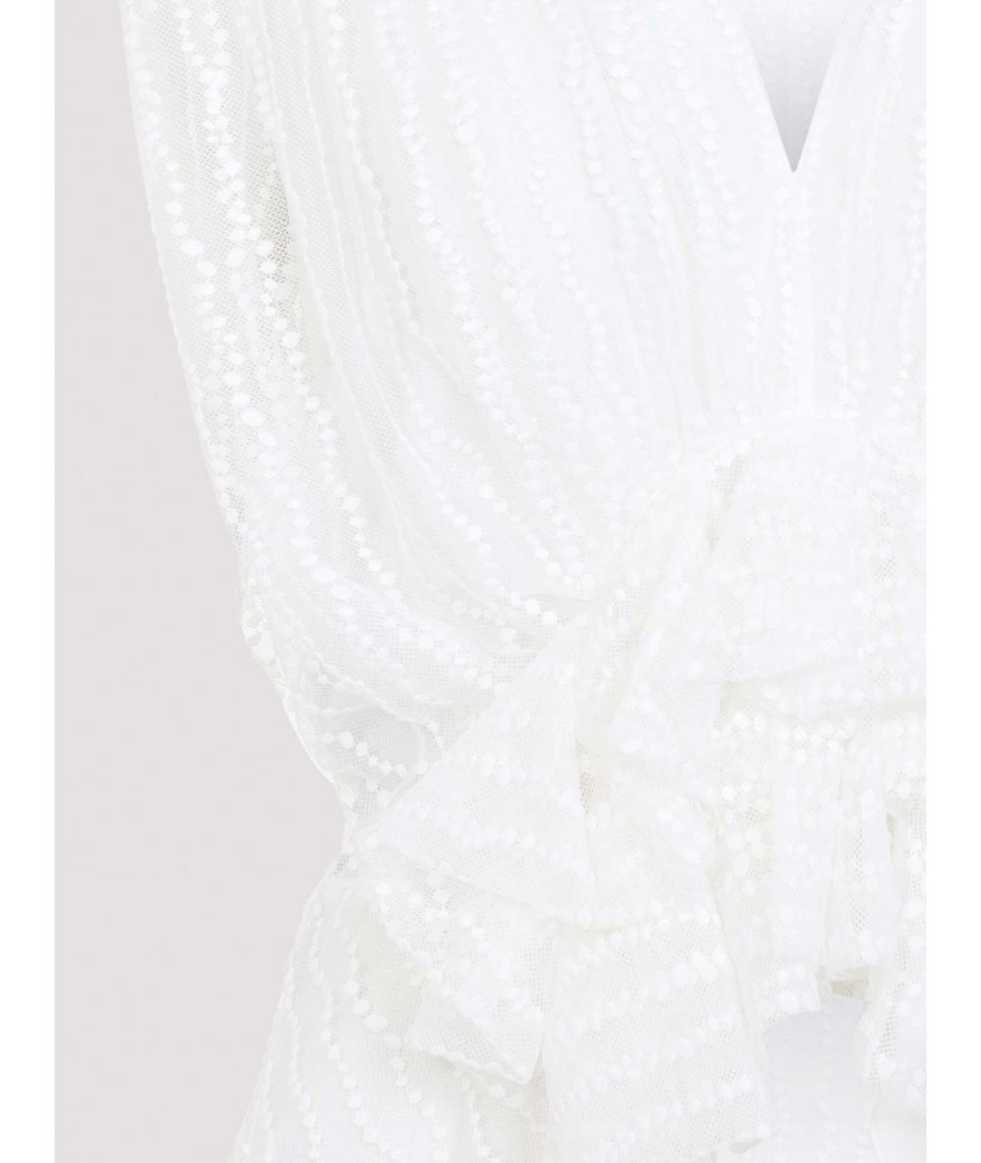 ALBERTA FERRETTI Белая полиэстеровая майка, фото 3