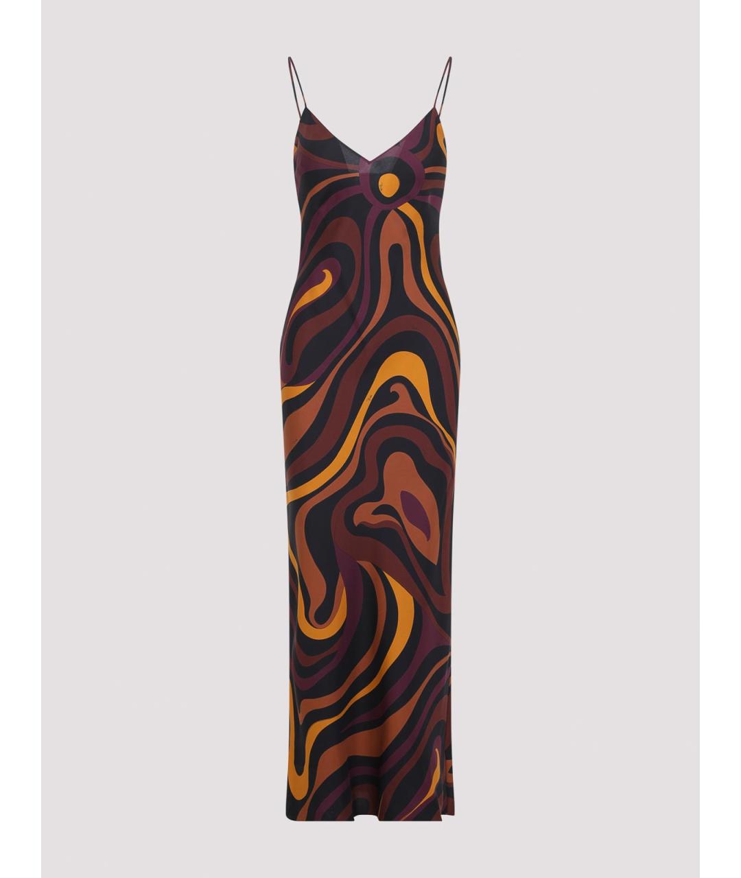EMILIO PUCCI Бордовый шелковый костюм с юбками, фото 3