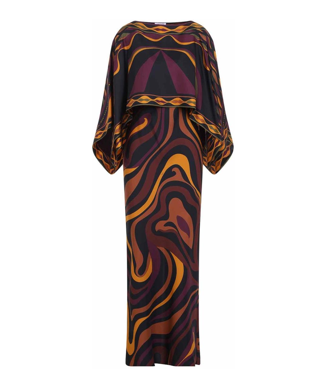 EMILIO PUCCI Бордовый шелковый костюм с юбками, фото 1