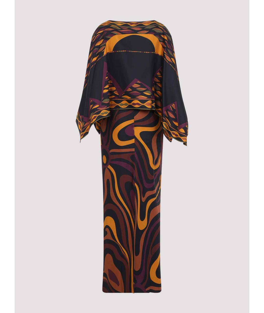 EMILIO PUCCI Бордовый шелковый костюм с юбками, фото 2