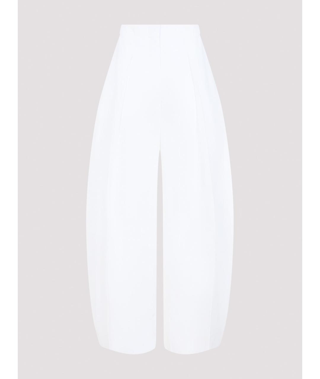 JACQUEMUS Белые полиэстеровые брюки широкие, фото 2