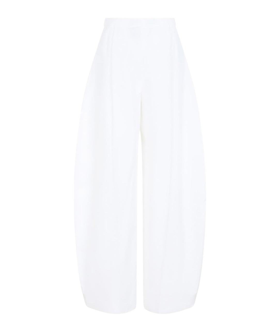 JACQUEMUS Белые полиэстеровые брюки широкие, фото 1