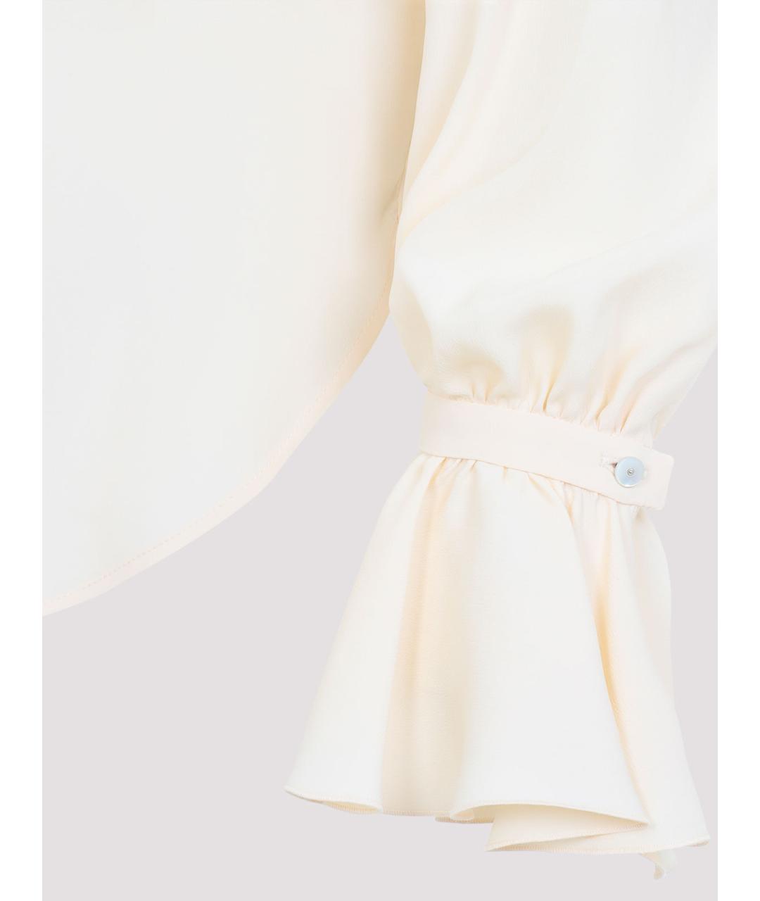 ALBERTA FERRETTI Желтая шелковая рубашка, фото 4