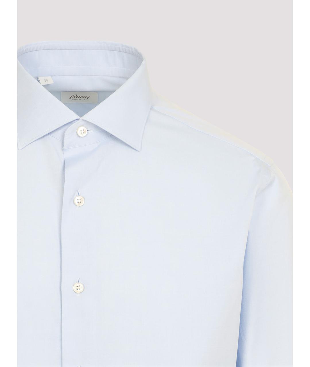 BRIONI Синяя хлопковая кэжуал рубашка, фото 3