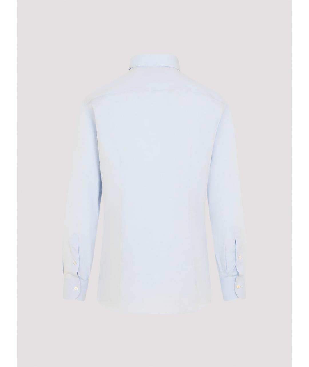 BRIONI Синяя хлопковая кэжуал рубашка, фото 2