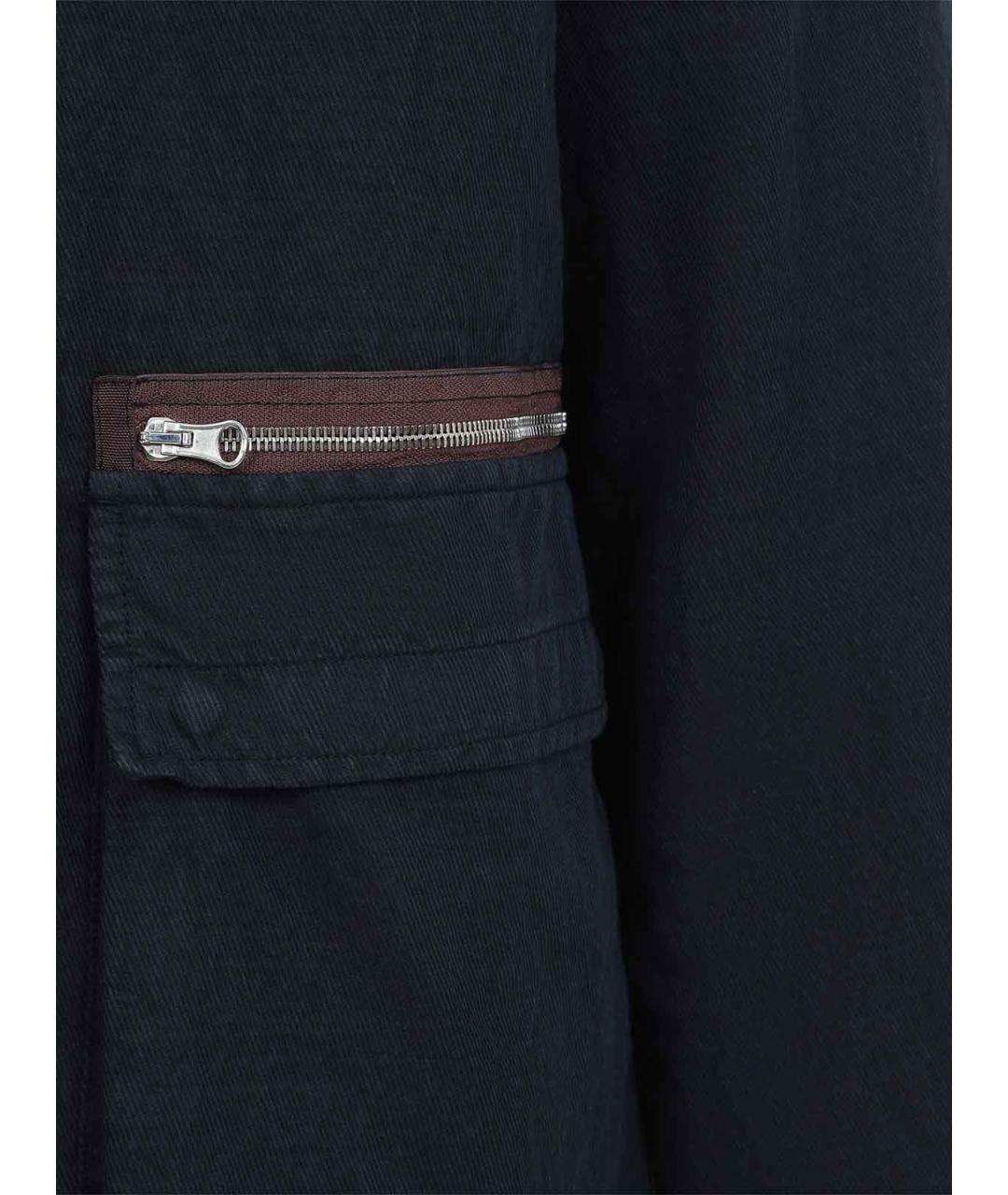 STONE ISLAND Темно-синяя хлопковая куртка, фото 3
