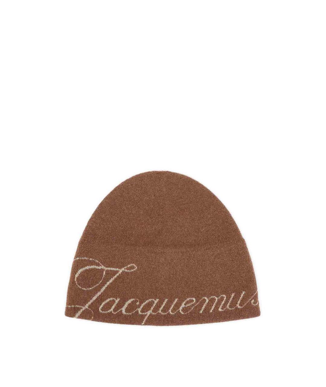 JACQUEMUS Коричневая кашемировая шапка, фото 1