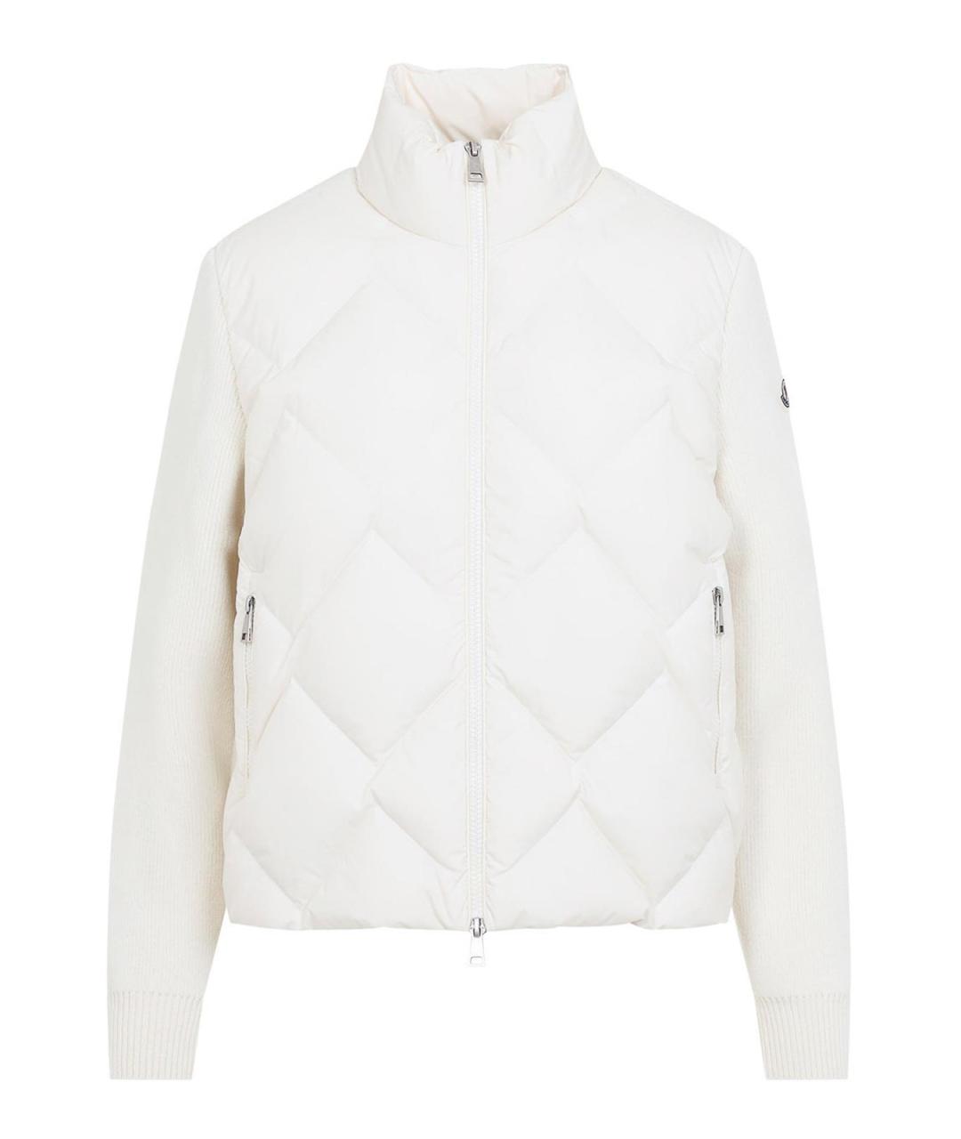 MONCLER Белый шерстяной кардиган, фото 1