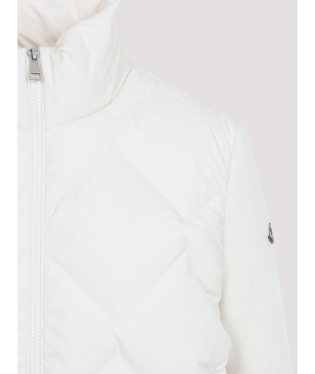MONCLER Белый шерстяной кардиган, фото 3