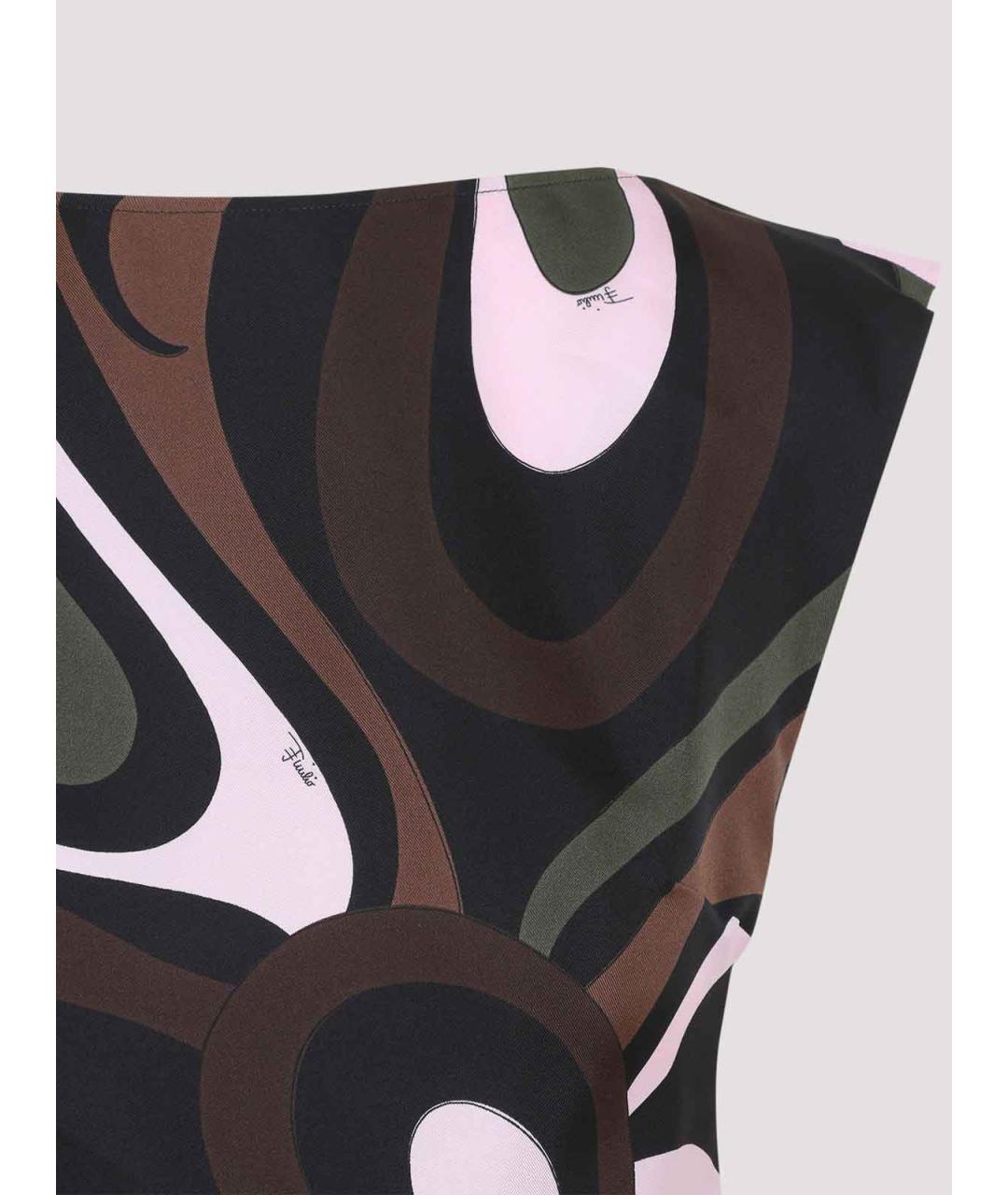EMILIO PUCCI Мульти шелковая майка, фото 3