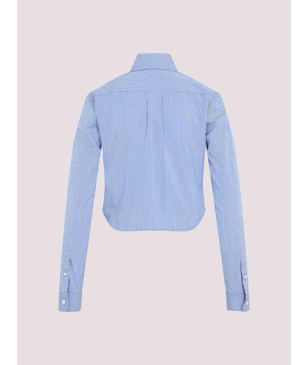 BALENCIAGA Голубая хлопковая рубашка, фото 2