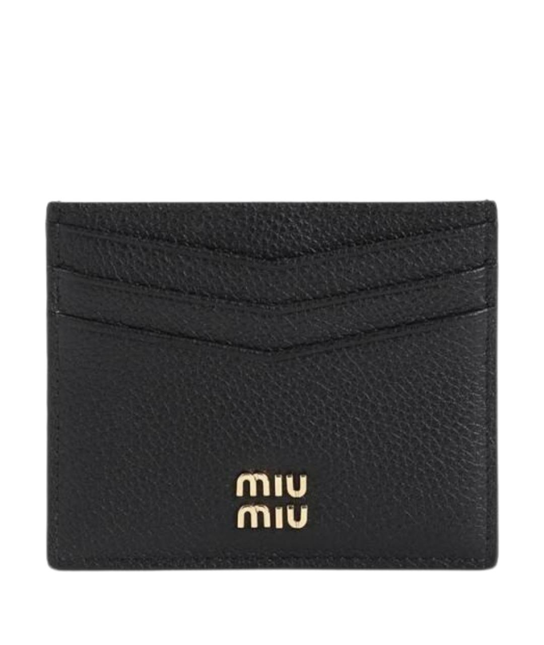 MIU MIU Черный кожаный кардхолдер, фото 1