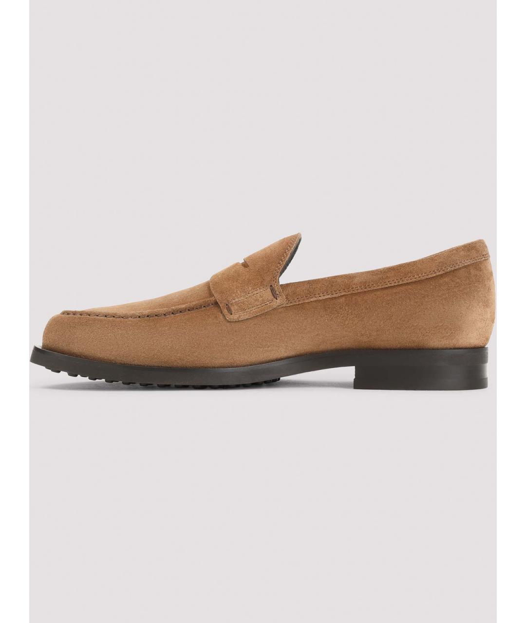 TOD'S Коричневые замшевые лоферы, фото 2