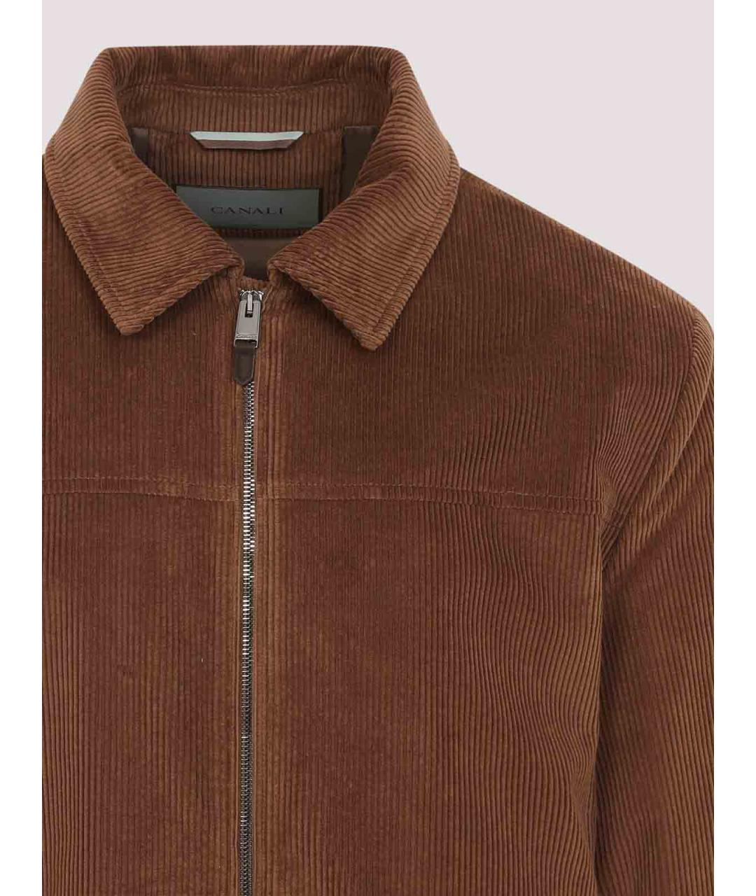 CANALI Коричневая хлопковая куртка, фото 4