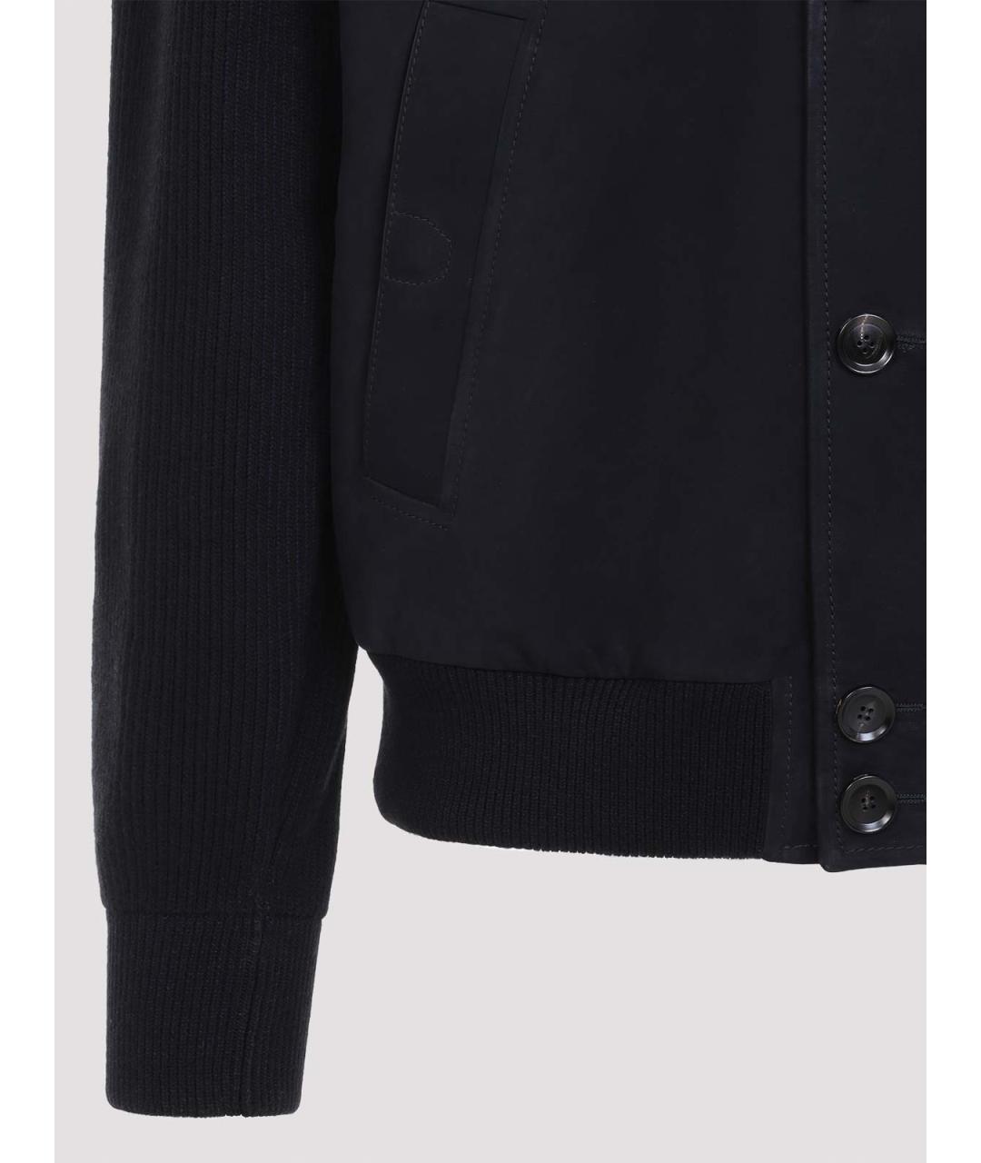 BRIONI Темно-синяя кожаная куртка, фото 3