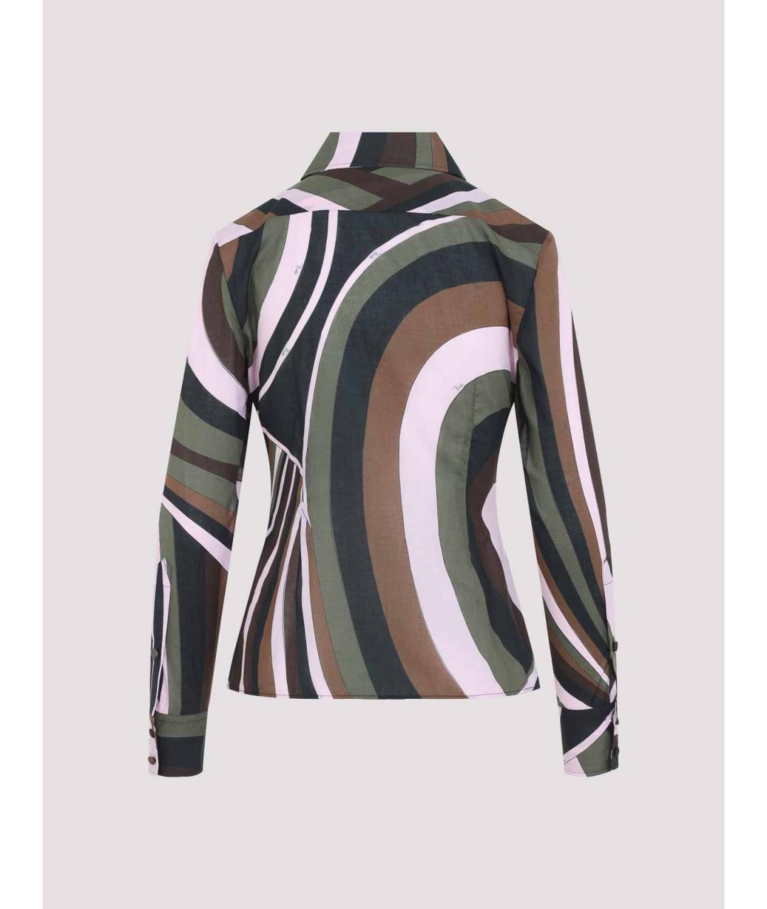 EMILIO PUCCI Коричневая хлопковая рубашка, фото 2