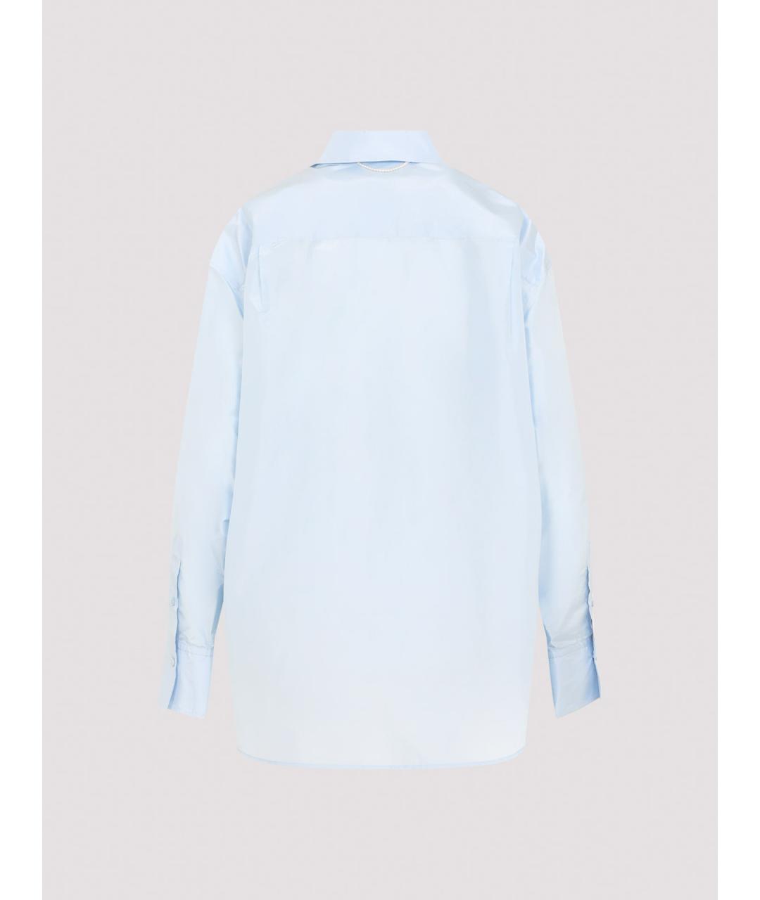 Carven Синяя шелковая рубашка, фото 2
