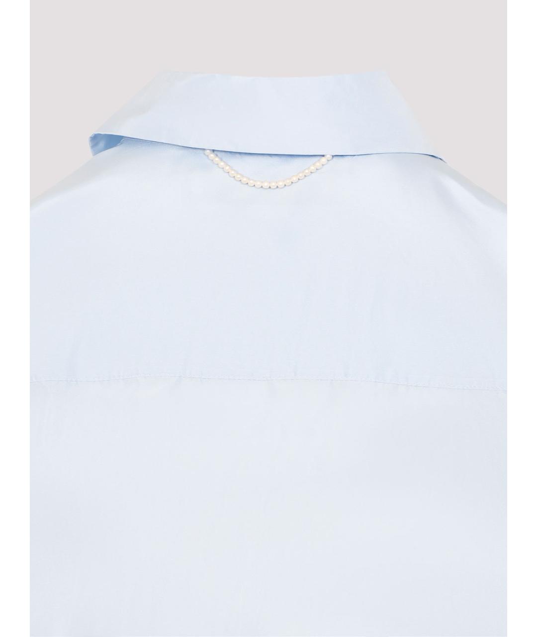 Carven Синяя шелковая рубашка, фото 3