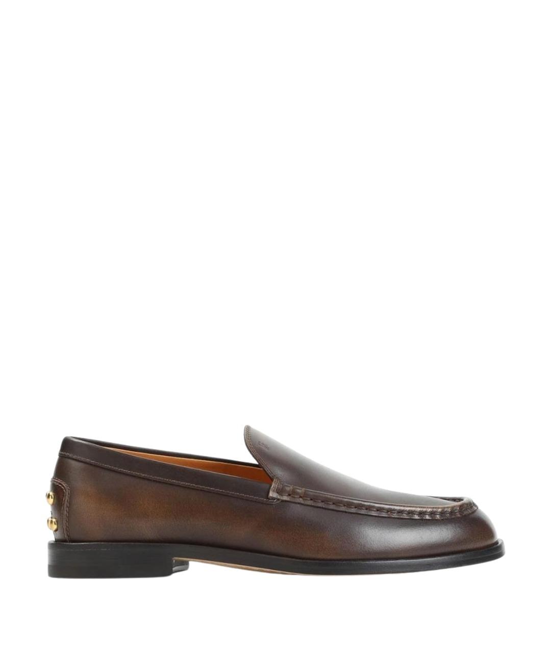 TOD'S Коричневые кожаные лоферы, фото 1