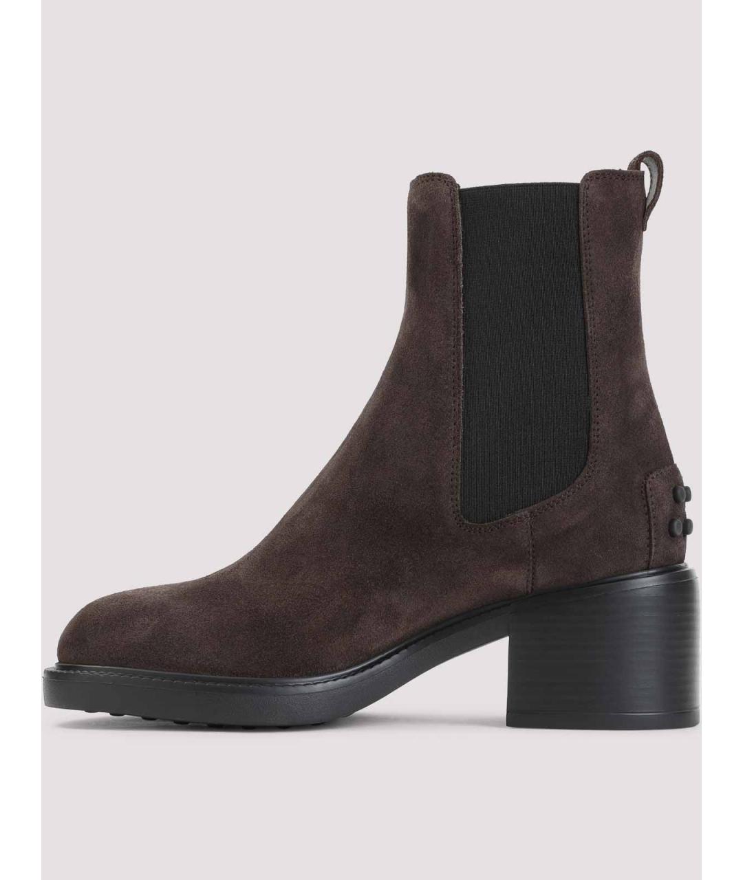 TOD'S Коричневые замшевые ботильоны, фото 2