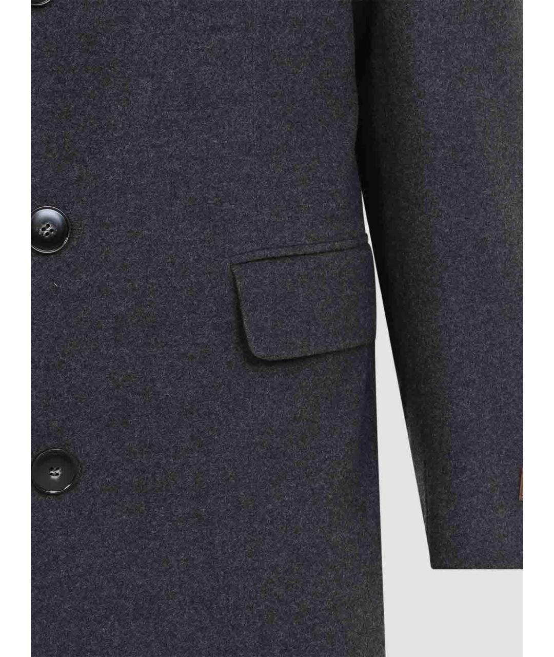 CANALI Серое шерстяное пальто, фото 3