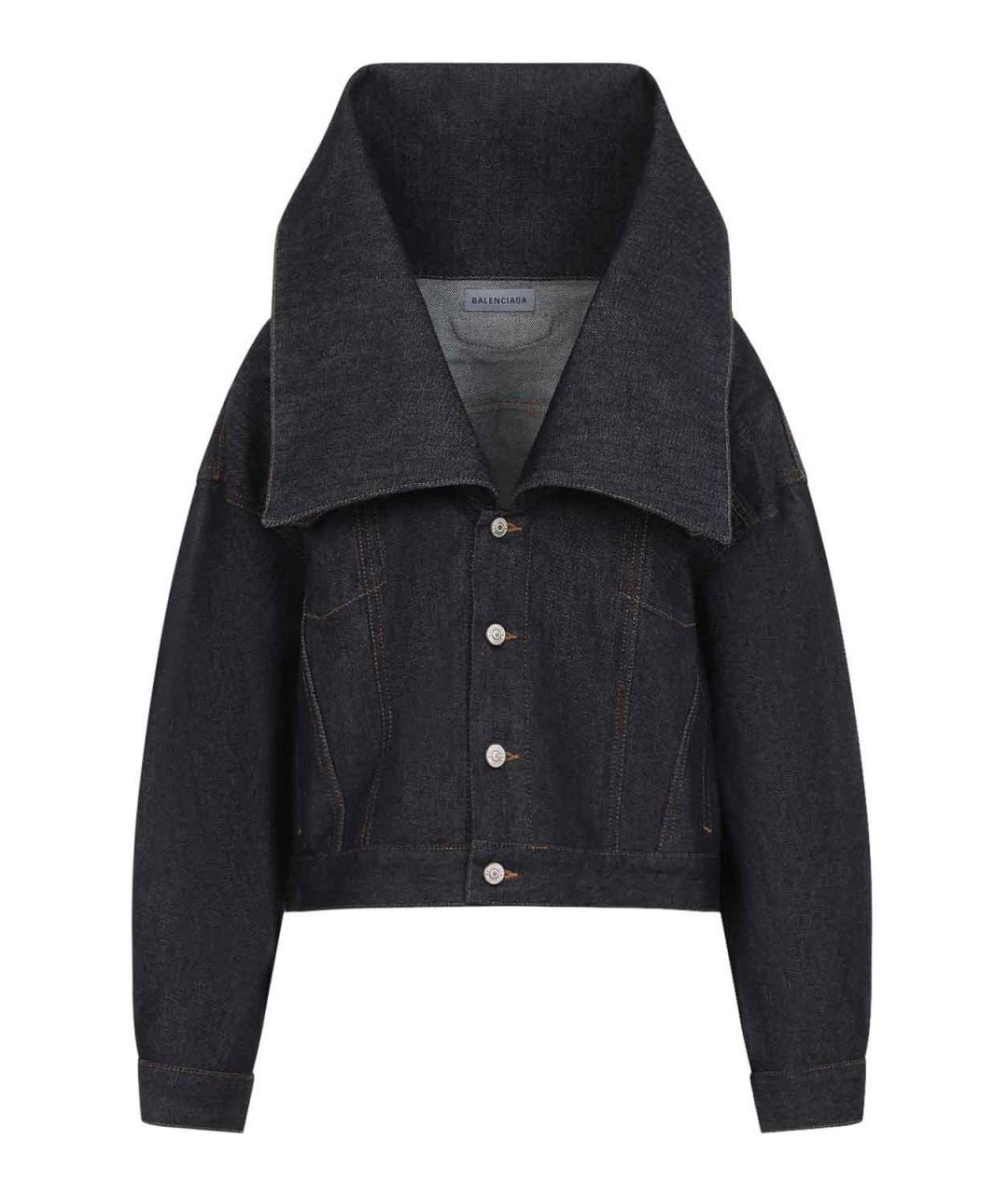 BALENCIAGA Темно-синяя хлопковая куртка, фото 1