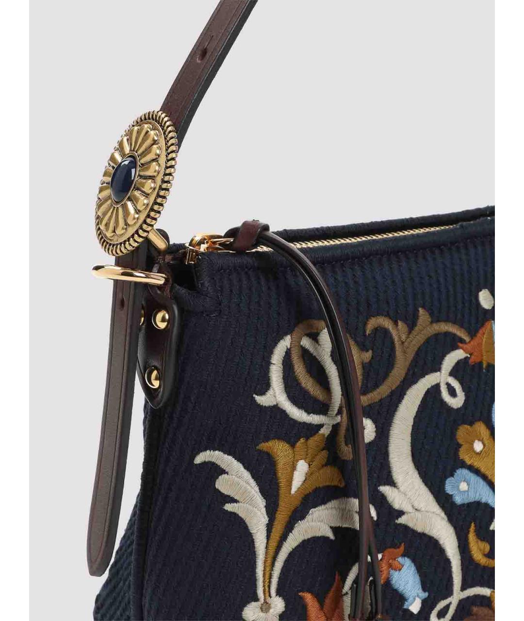 ETRO Темно-синяя тканевая сумка через плечо, фото 3