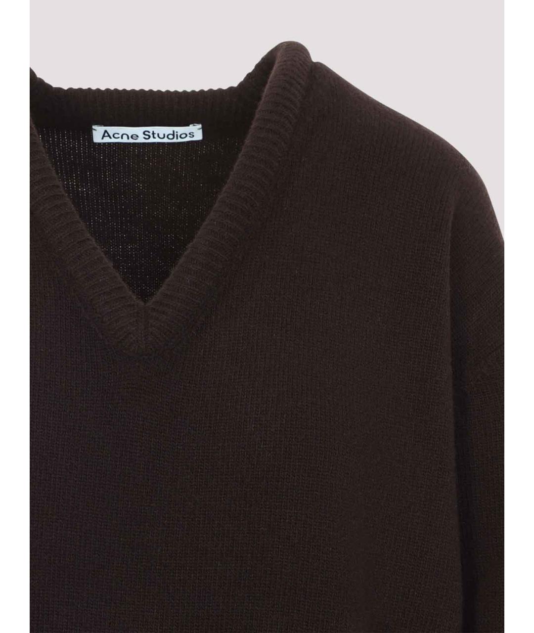 ACNE STUDIOS Коричневый шерстяной джемпер / свитер, фото 3