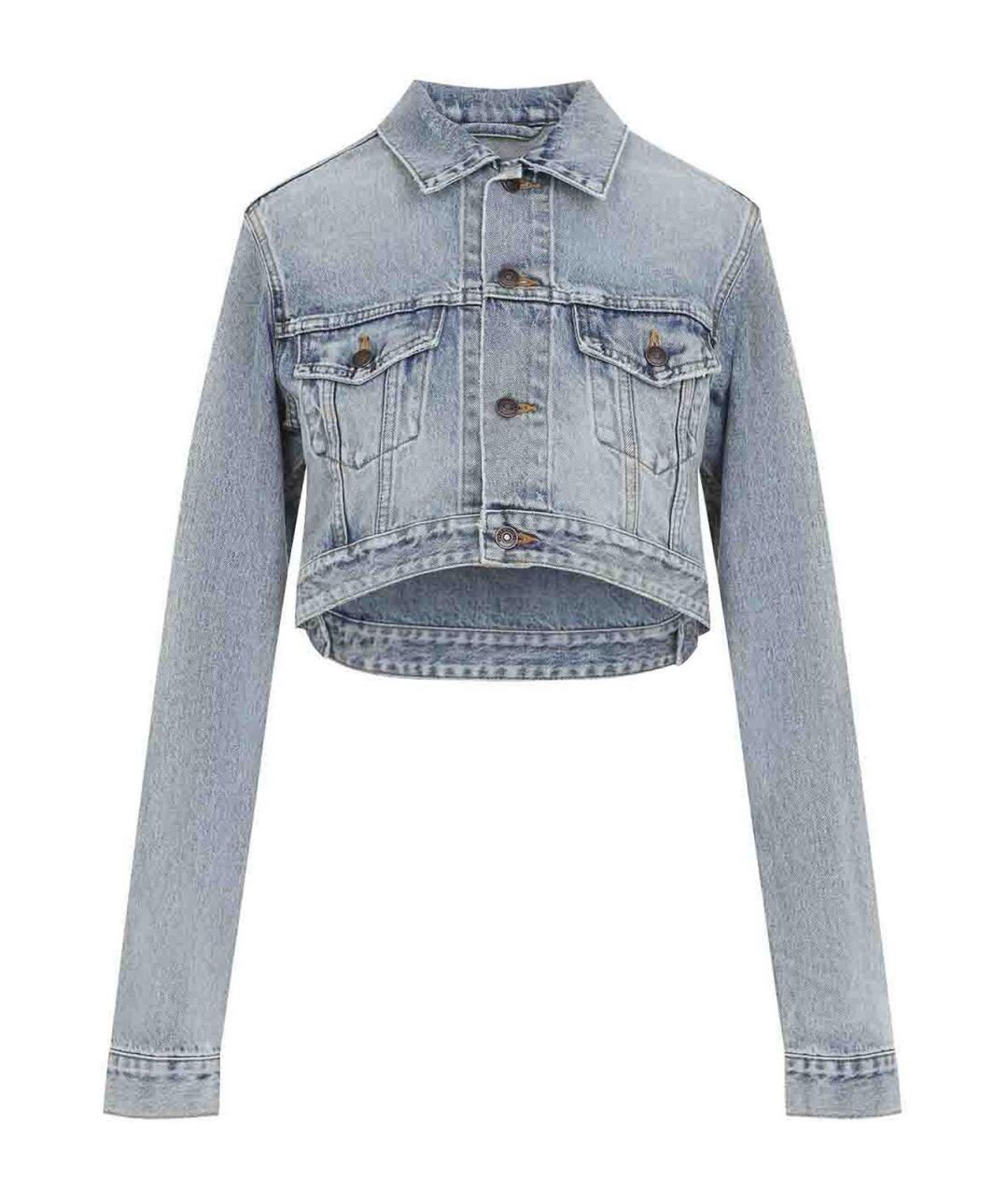 BALENCIAGA Голубая деним куртка, фото 1