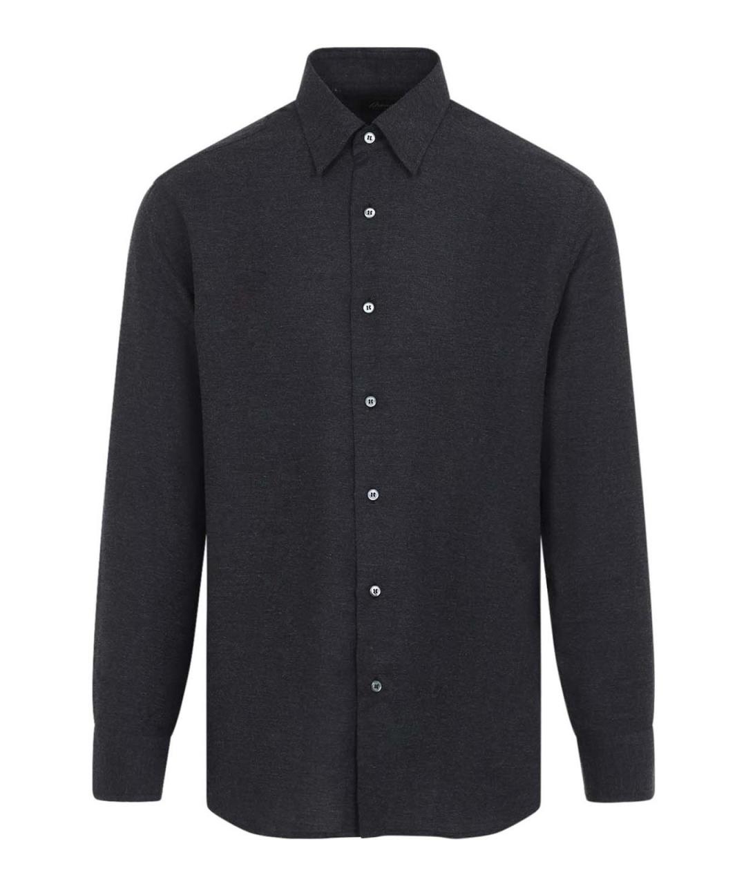 BRIONI Серая кашемировая кэжуал рубашка, фото 1