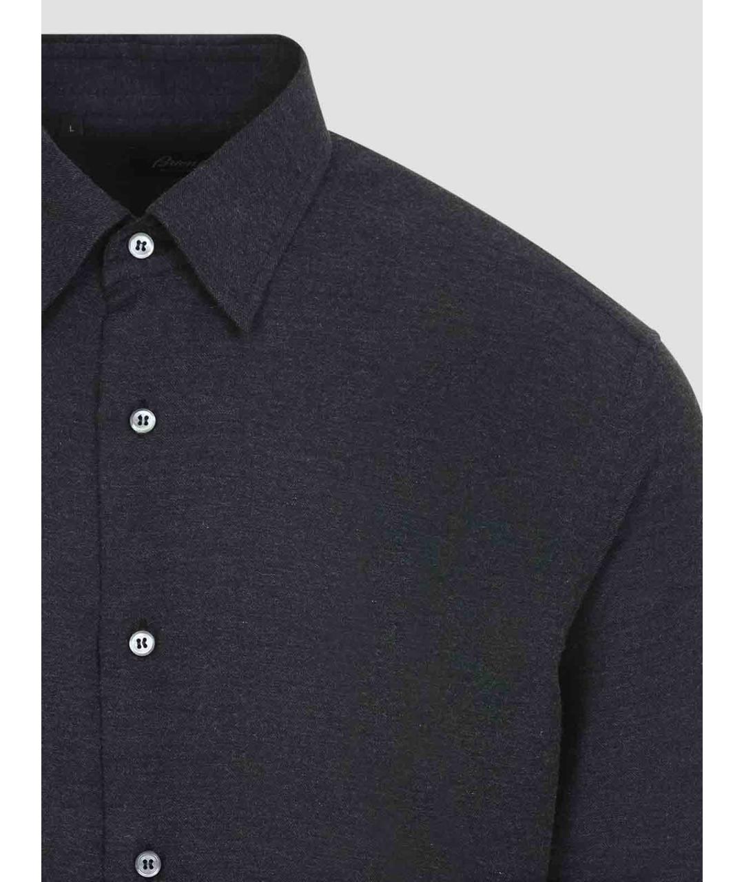 BRIONI Серая кашемировая кэжуал рубашка, фото 3