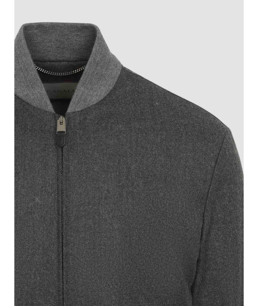 CANALI Серая шерстяная куртка, фото 4