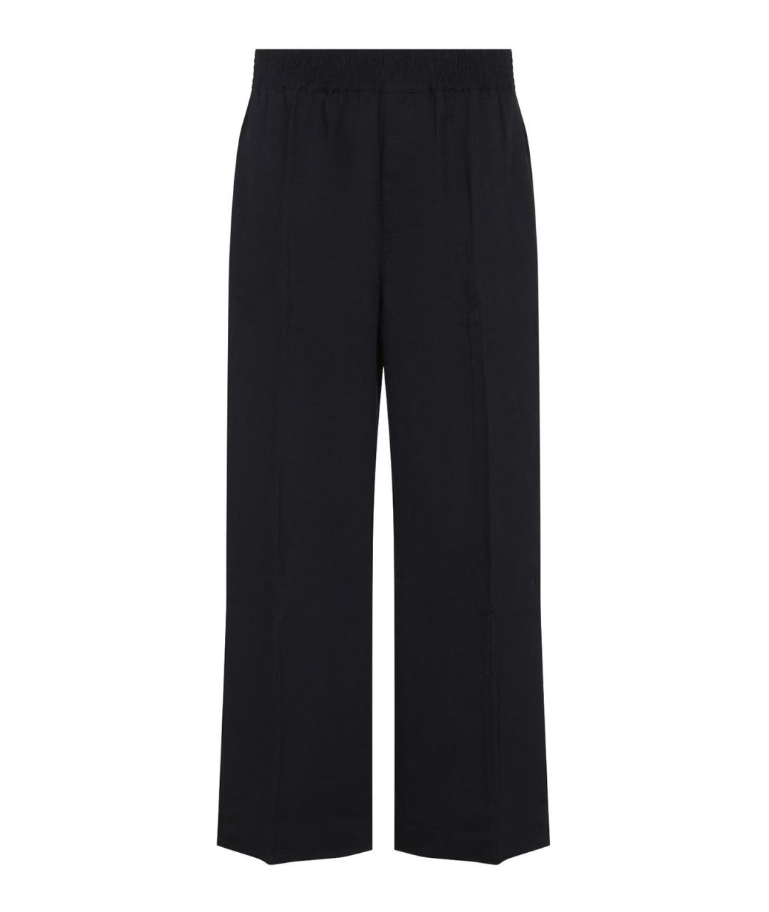 JACQUEMUS Черные льняные повседневные брюки, фото 1