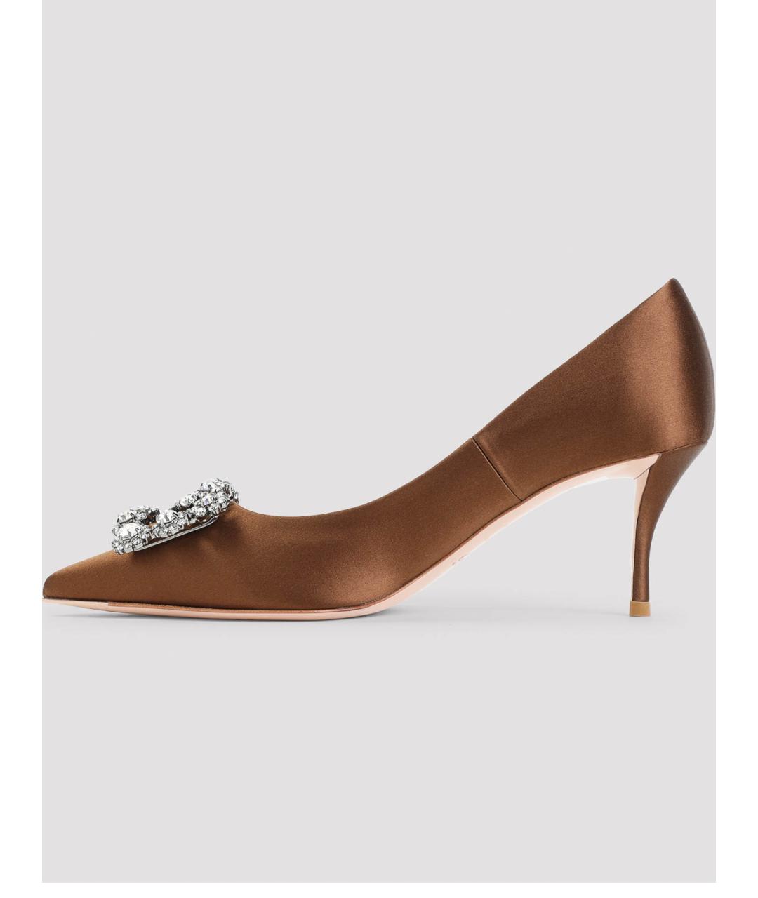 ROGER VIVIER Коричневые кожаные туфли, фото 2