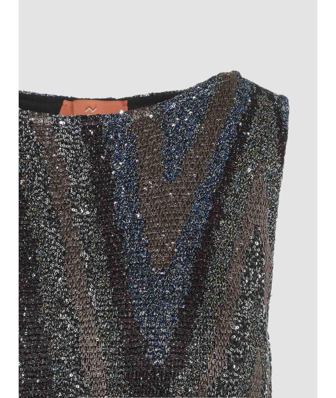 MISSONI Серое вискозное коктейльное платье, фото 3