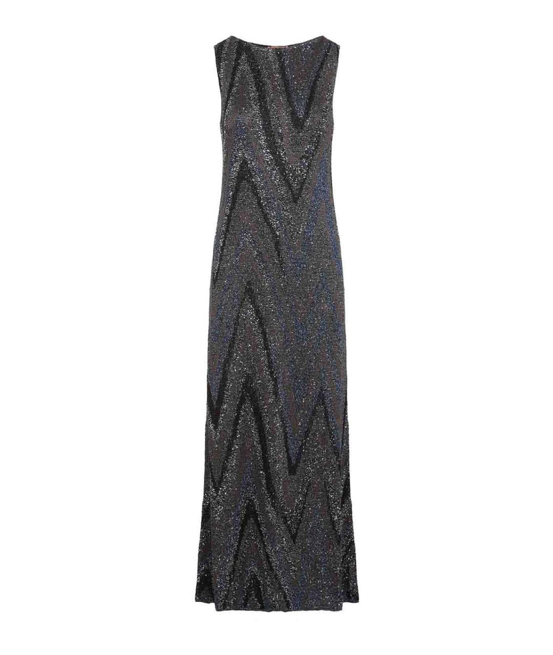 MISSONI Серое вискозное коктейльное платье, фото 1