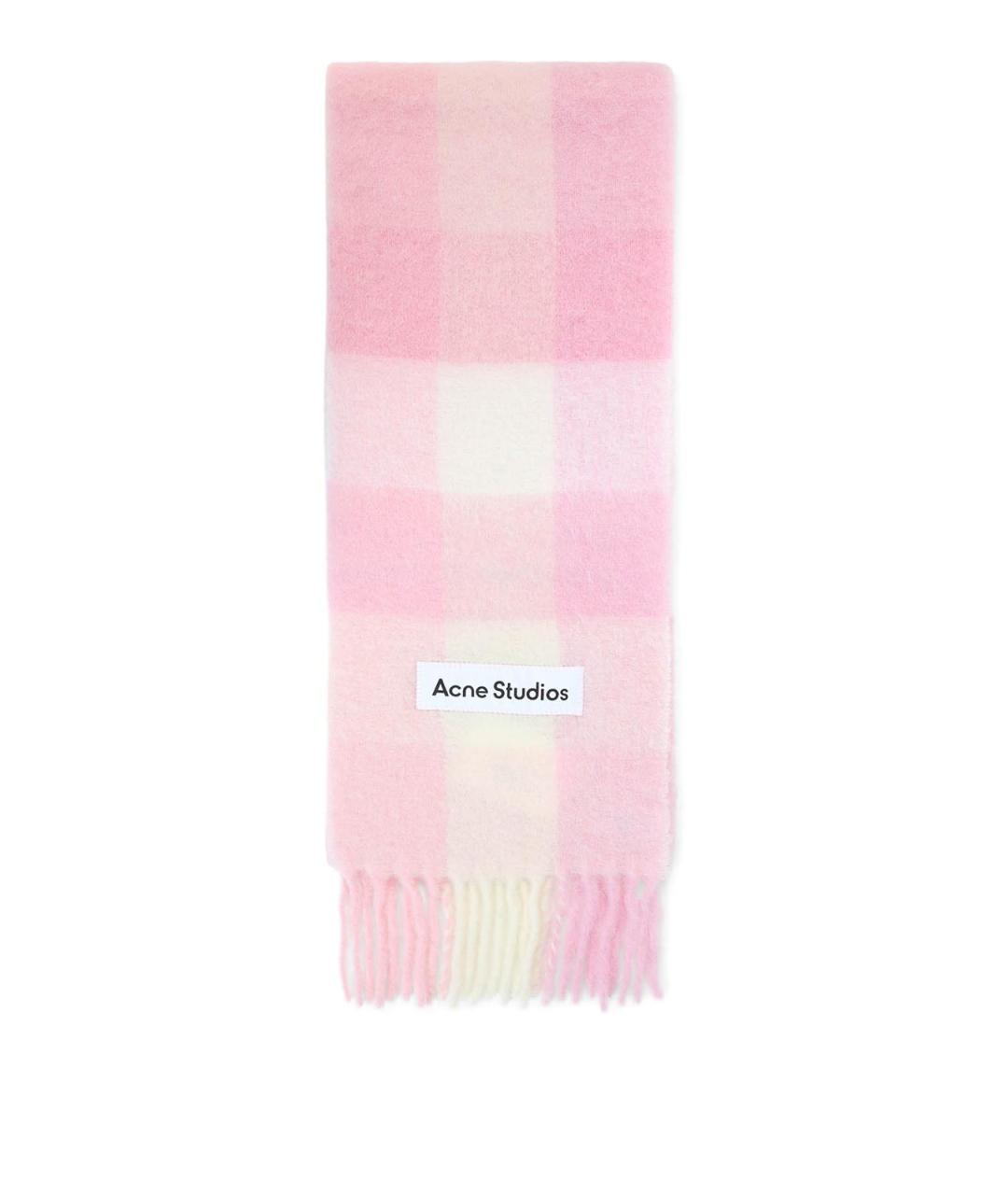 ACNE STUDIOS Розовый шерстяной шарф, фото 1