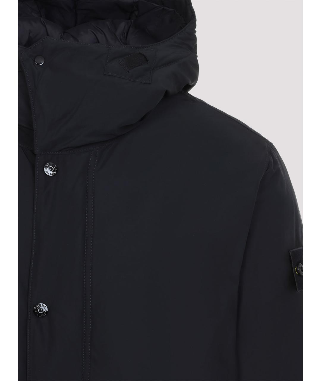 STONE ISLAND Черная полиэстеровая парка, фото 4