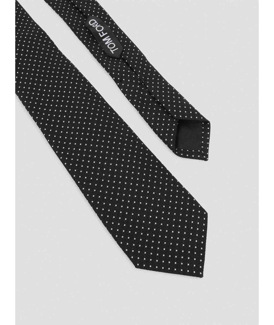 TOM FORD Черный шелковый галстук, фото 2