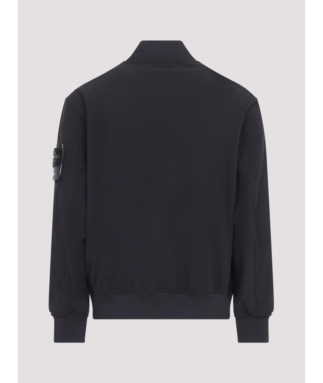 STONE ISLAND Черная полиэстеровая куртка, фото 2