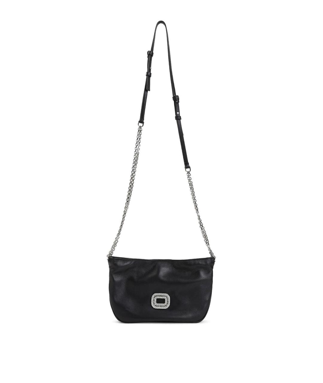 ROGER VIVIER Черная кожаная сумка тоут, фото 1