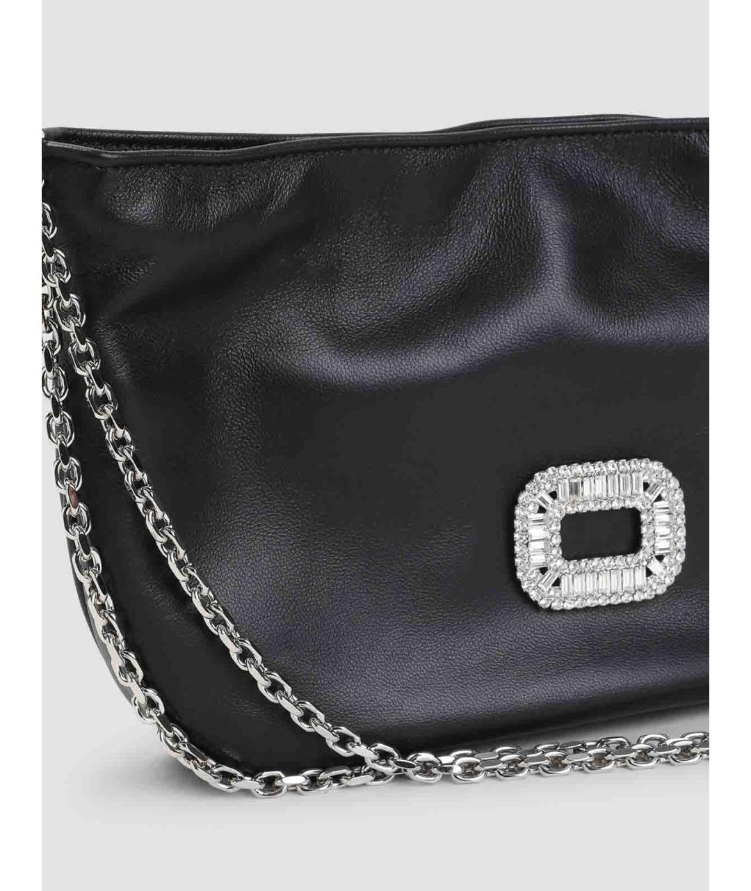 ROGER VIVIER Черная кожаная сумка тоут, фото 3