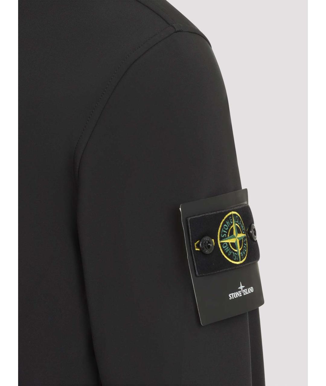 STONE ISLAND Черная полиэстеровая куртка, фото 4