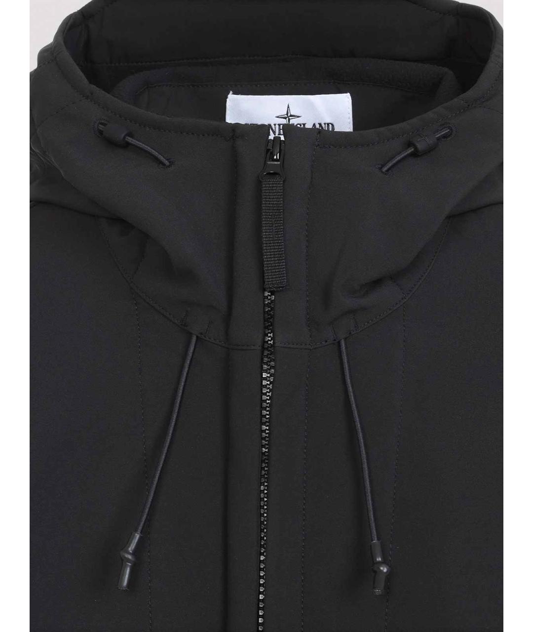 STONE ISLAND Черная полиэстеровая куртка, фото 3