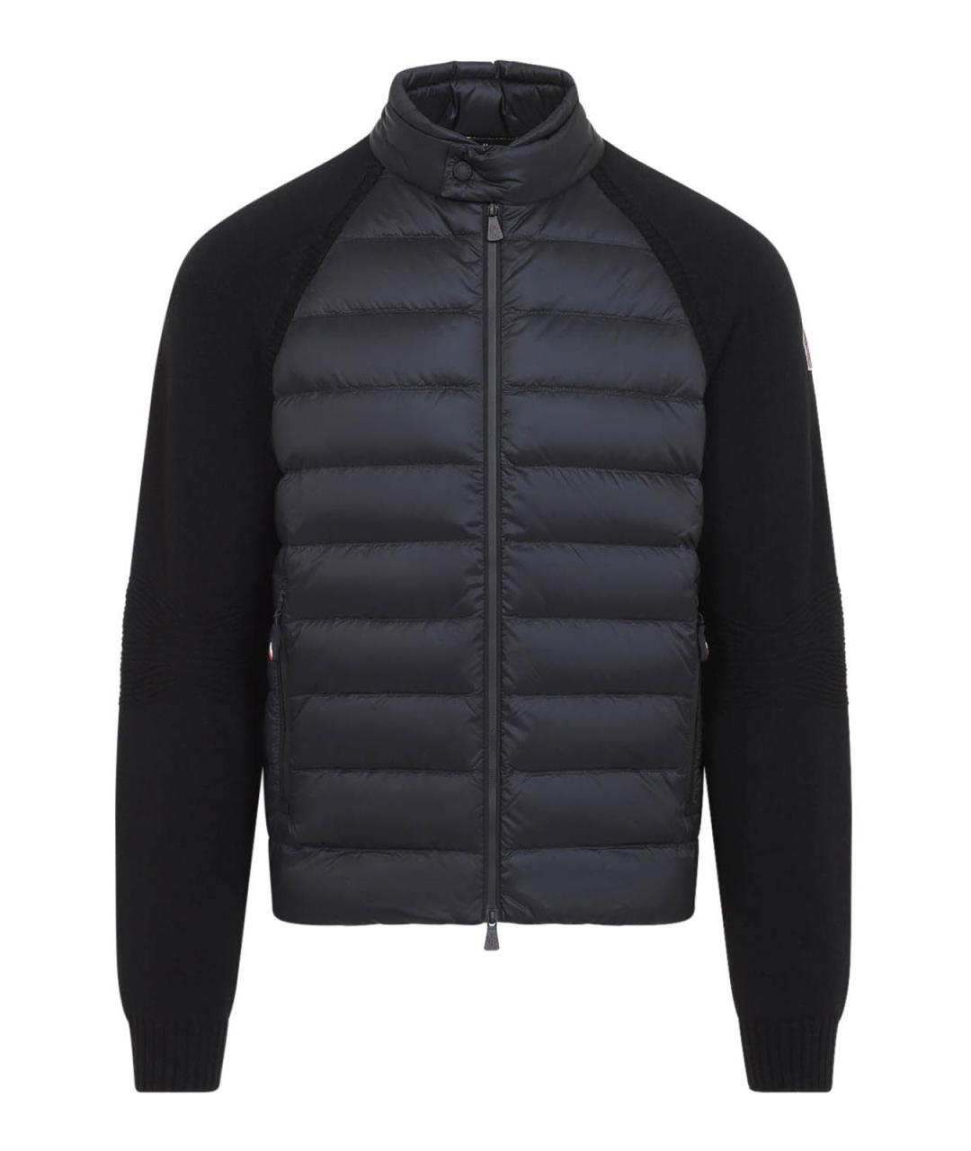MONCLER Черный шерстяной кардиган, фото 1