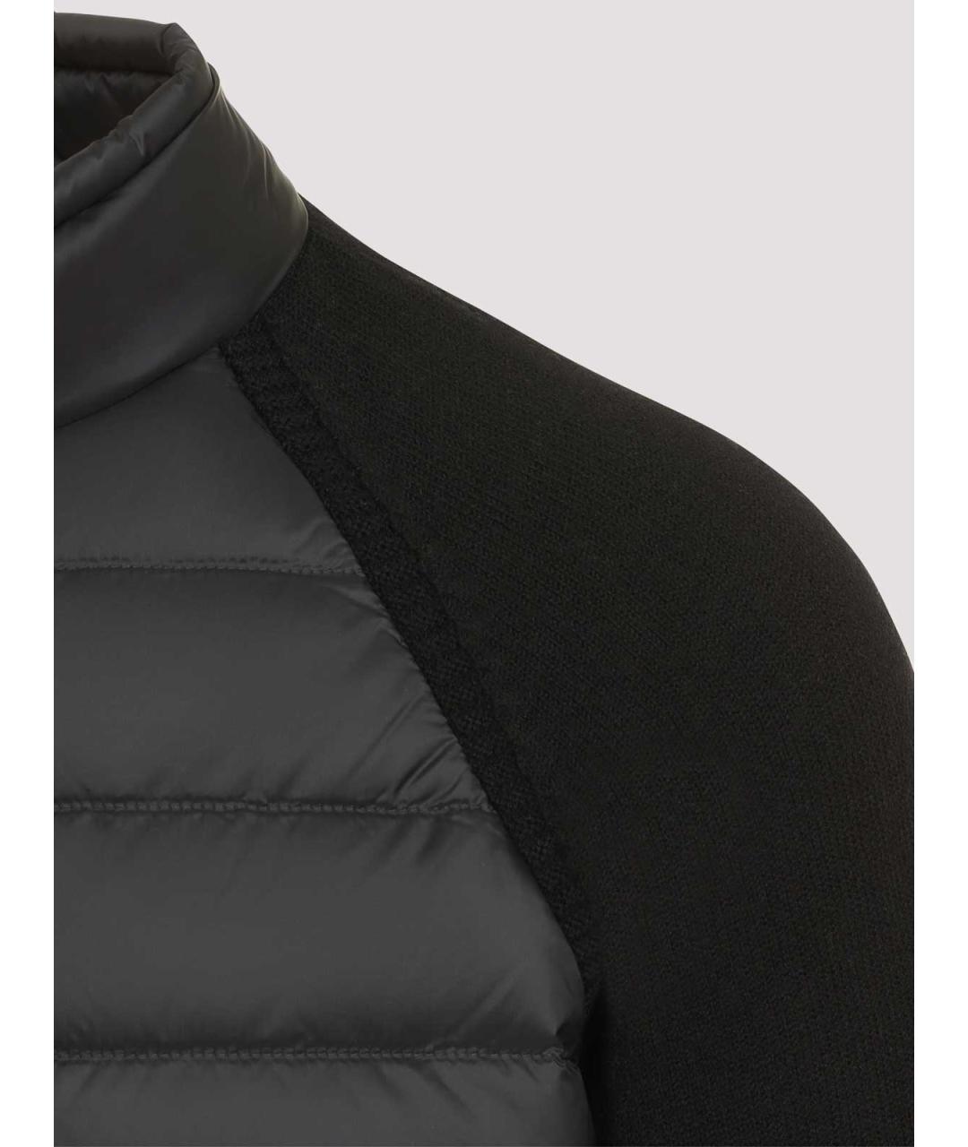 MONCLER Черный шерстяной кардиган, фото 4